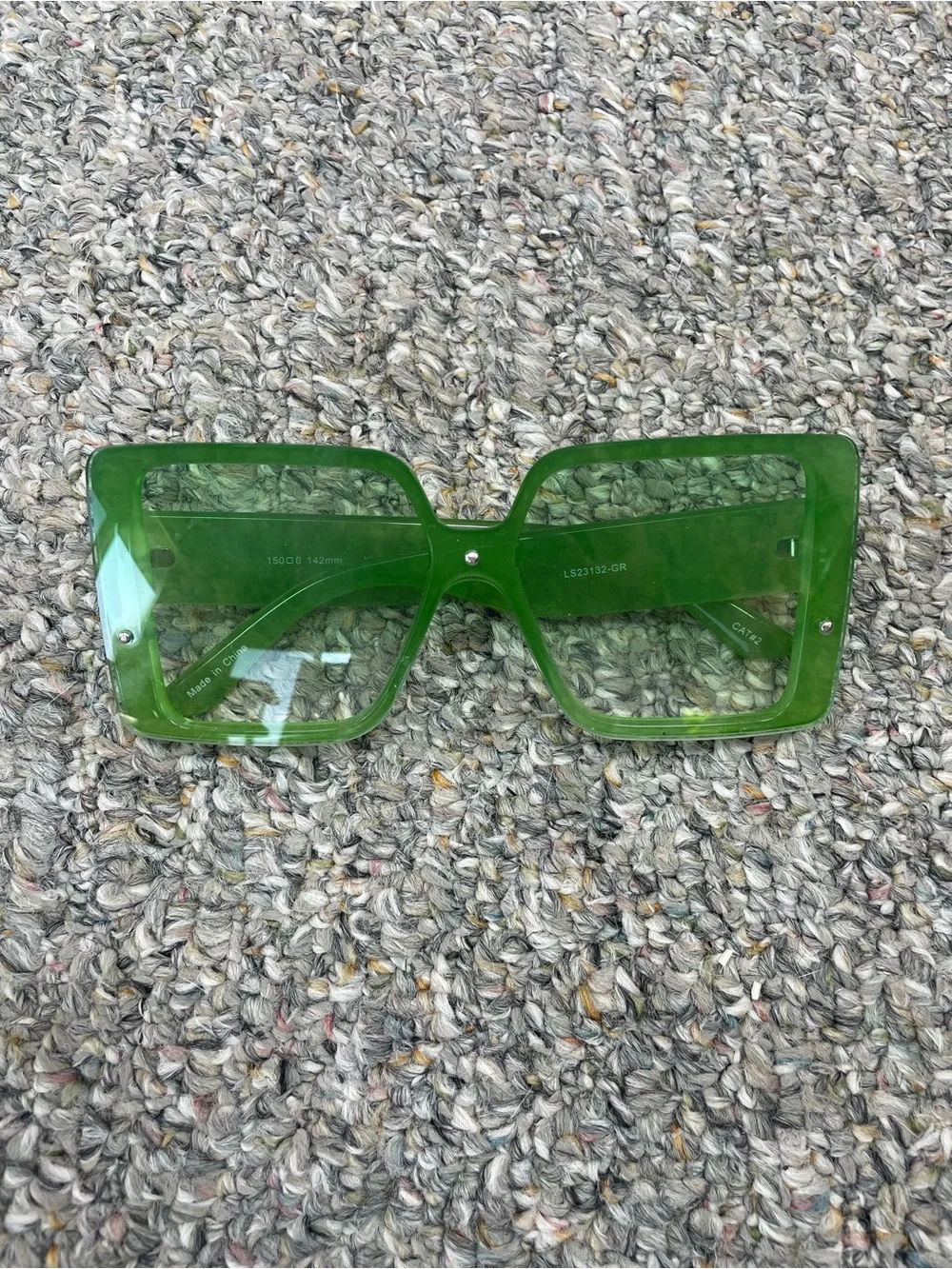 Fashion Nova Green Oversized Square Sunglasses